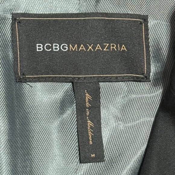 BCBGMAXAZRIA Black Short Sleeve Ruched Blazer – Size M, NWOT - Picture 9 of 11